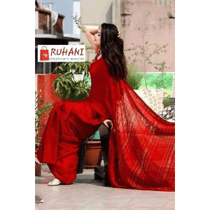 Red Colour Jhum Saree