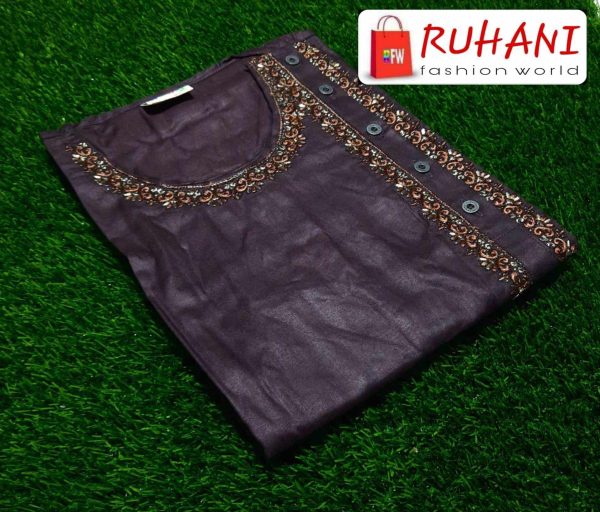 কাজ করা কটন পাঞ্জাবী | Side Button Work Cotton Punjabi