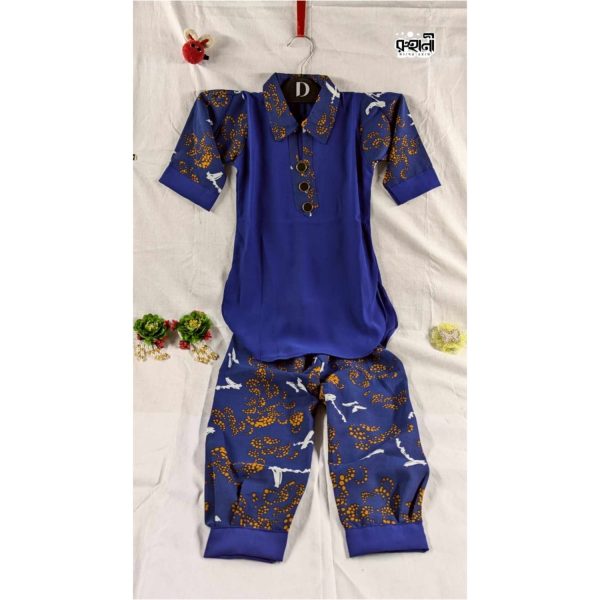 বাচ্চাদের জর্জেট কাবলি ড্রেস | Blue Color Kids Georgette Kabli Dress
