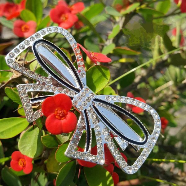 স্টোন চুলের ক্লিপ | Beautiful Stone Hair Clips Silver Color