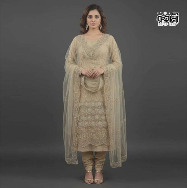 গোল্ডেন কালার নেট থ্রী পিস,ফোর পিস | Golden Colour Net Three Piece, Four Piece Golden Color 🥰