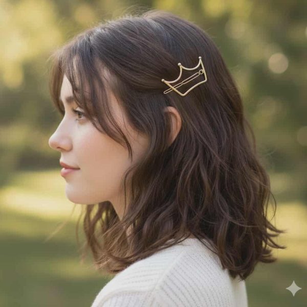 কুইন ক্রাউন শেপ লেডিস হেয়ার ক্লিপস | Queen Crown Shape Ladies Hair Clips