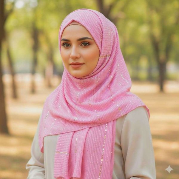 পার্টি হিজাব | Light Pink Party Hijab