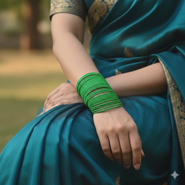 টিয়া কালার ভেলভেট চুরি - ৩৬ পিস | Tia Colour Metal Velvet Churi For Girls | Velvet Bangles