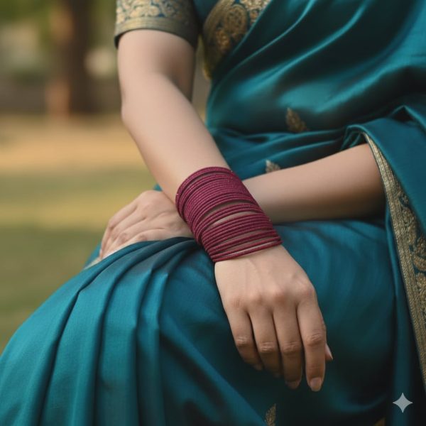 মেরুন ভেলভেট চুরি - ৩৬ পিস | Merun Metal Velvet Churi For Girls | Velvet Bangles