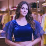 Net Sleeves Velvet Blouse Blue Colour Bangladesh