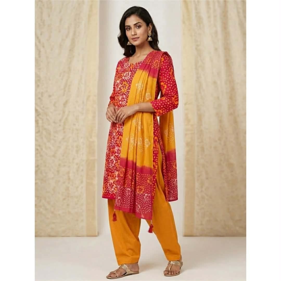 pink-and-yellow-cotton-batik-three-piece